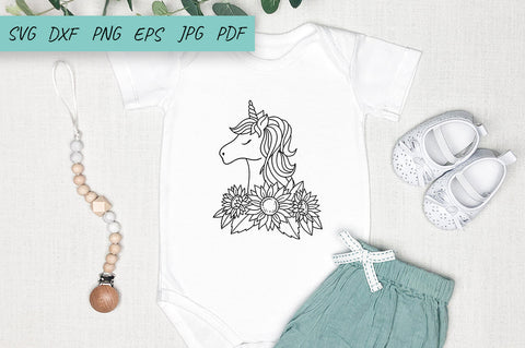 Unicorn SVG, Sunflower SVG, Floral Unicorn SVG SVG Irina Ostapenko 