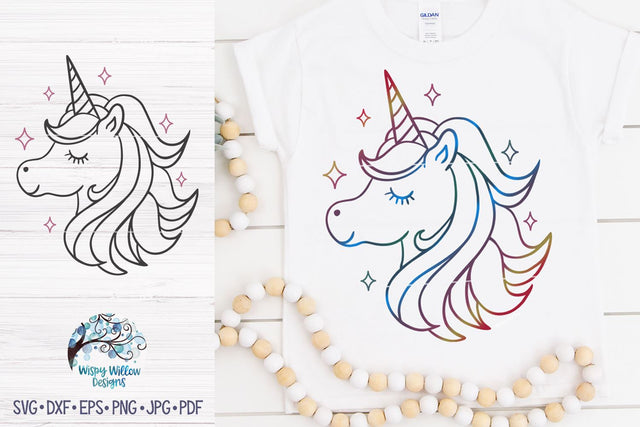 Unicorn SVG SVG Wispy Willow Designs 
