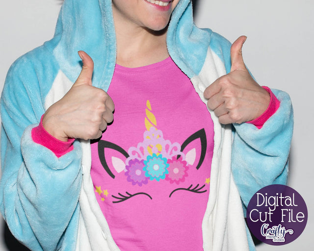 Unicorn SVG - Unicorn Eyelashes SVG Crafty Mama Studios 