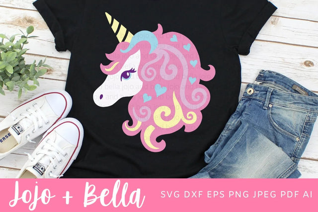 Unicorn SVG, Unicorn Head Svg, Unicorn Png, Unicorn Clipart , Unicorn Face Svg, Kid's Unicorn Svg, Svg files for Cricut, Silhouette Files SVG Jojo&Bella 