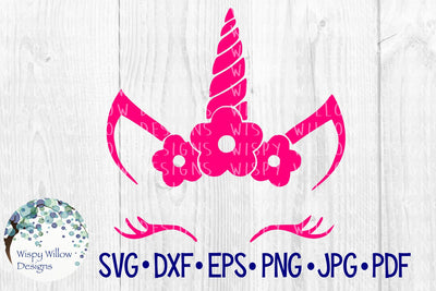 Unicorn SVG Wispy Willow Designs 