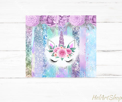 Unicorn Tumbler PNG Sublimation, Girl Tumbler Png Sublimation _HelArtShop_ 