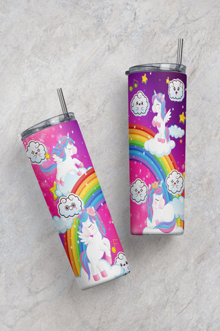 Unicorn Tumbler, Skinny Tumbler 20oz Design, Sublimation Design Download, Digital png Sublimation CaldwellArt 