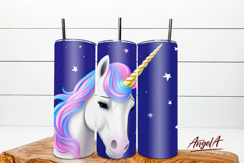 Unicorn tumbler wrap. Magical Unicorn tumbler. PNG Sublimation Angelina Semenova 