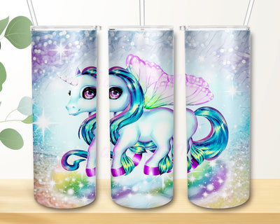 Unicorn Tumbler Wrap Sublimation with Glitter Design, Unicorn Tumbler Wrap PNG, Unicorn 20 Oz Skinny Tumbler Wrap Sublimation Sublimation sassyprint 