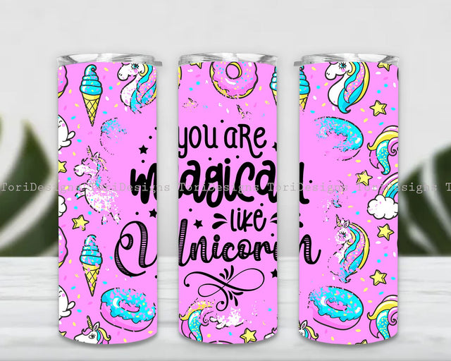 Unicorn Tumbler Wrap, Unicorn Tumbler Design, Unicorn Sublimation Tumbler Design Download Sublimation ToriDesigns 