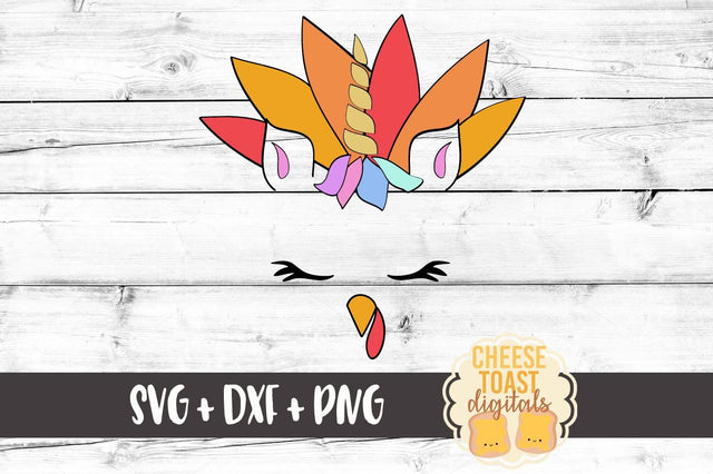 Unicorn Turkey SVG Cheese Toast Digitals 
