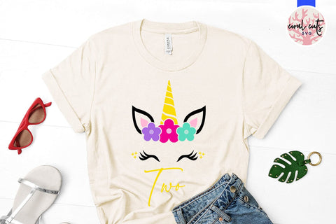 Unicorn two - Birthday SVG EPS DXF PNG Cutting File SVG CoralCutsSVG 