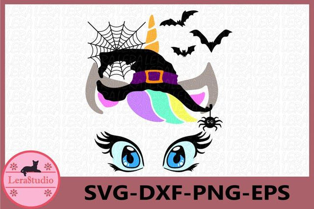 Unicorn Witch Face Svg SVG Lerastudio 