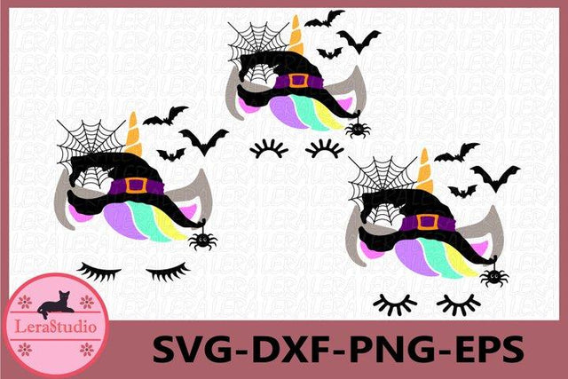 Unicorn Witch Face Svg SVG Lerastudio 