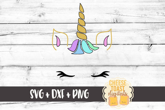 Unicorn with Rainbow Hair SVG Cheese Toast Digitals 
