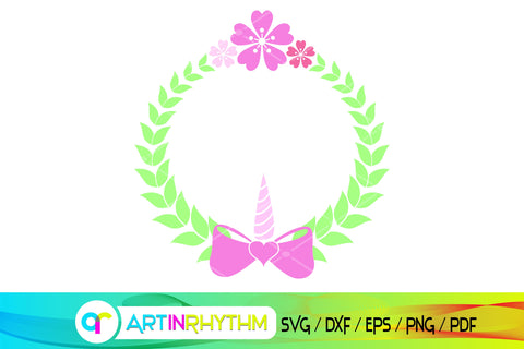 unicorn wreath svg bundle SVG Artinrhythm shop 