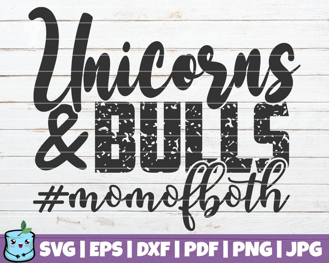Unicorns And Bulls SVG MintyMarshmallows 
