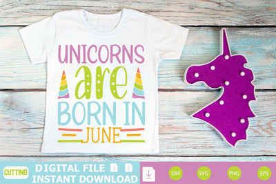 Unicorns Are Born In June SVG Shahin alam 
