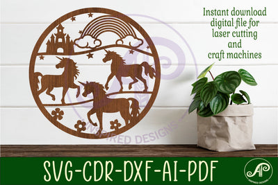Unicorns wall art sign, SVG file. vector file SVG APInspireddesigns 