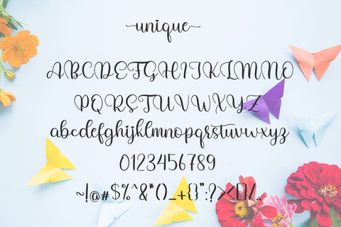 Unique Font letterbeary 