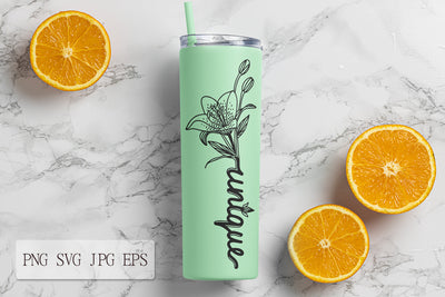 Unique SVG Design for Tumbler | Floral Inspirational Quote SVG Pfiffen's World 