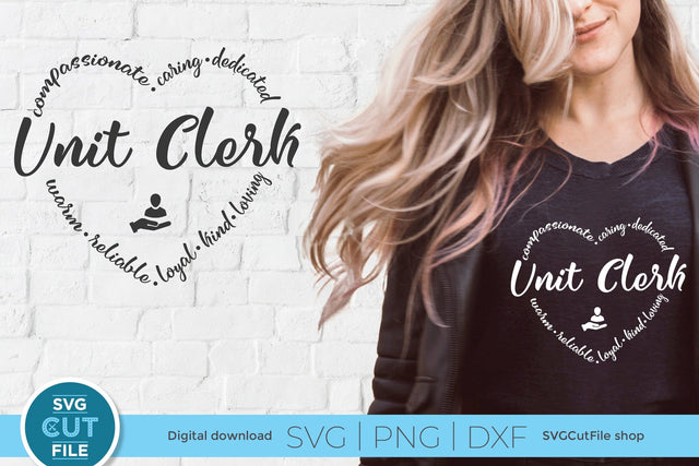 Unit Clerk SVG for a Hospital Unit Coordinator SVG SVG Cut File 