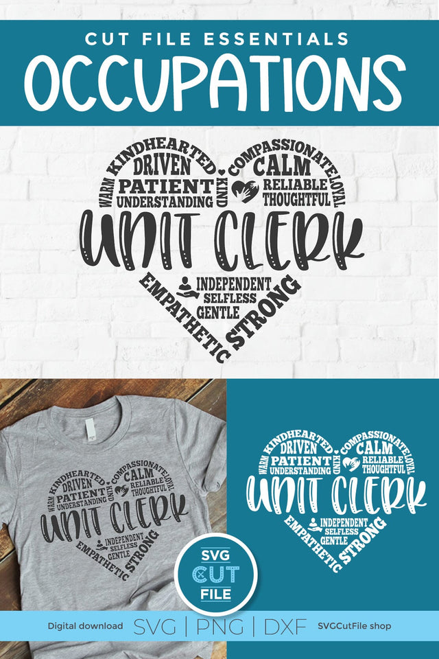 Unit Clerk SVG for a Hospital Unit Coordinator SVG SVG Cut File 