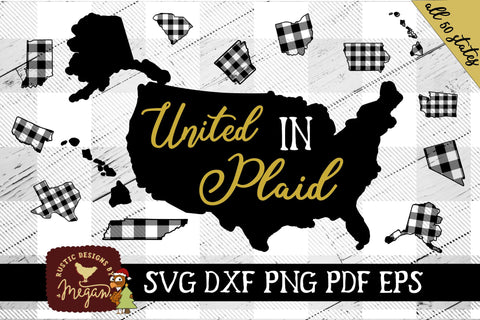 United In Plaid States SVG Bundle SVG Tinker & Teal 