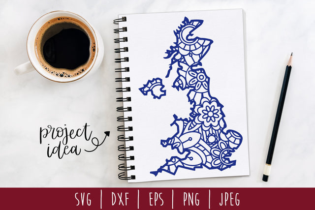 United Kingdom Mandala Zentangle SVG SavoringSurprises 