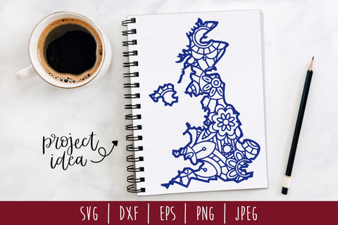 United Kingdom Mandala Zentangle SVG SavoringSurprises 