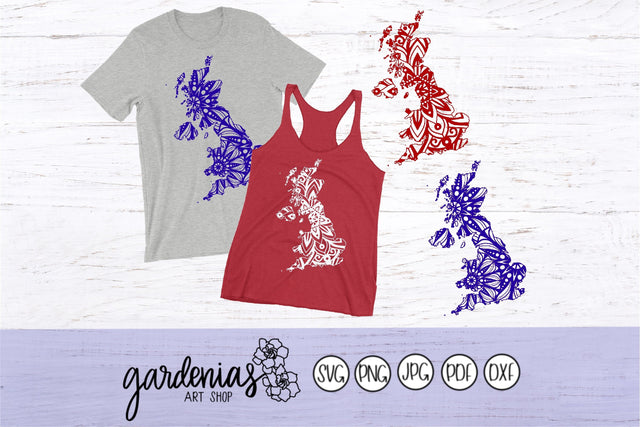 United Kingdom Mandalas SVG Gardenias Art Shop 