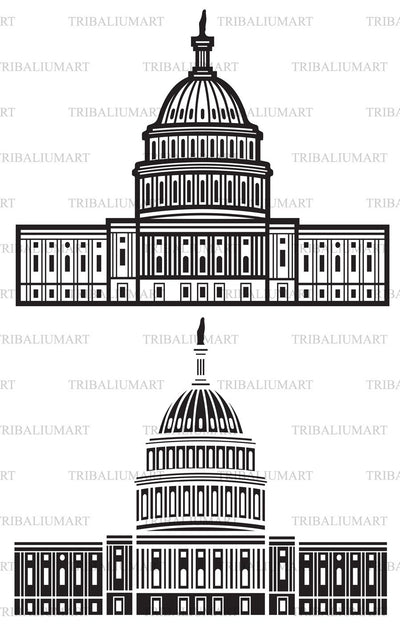 United States Capitol (Washington D.C.) SVG TribaliumArtSF 