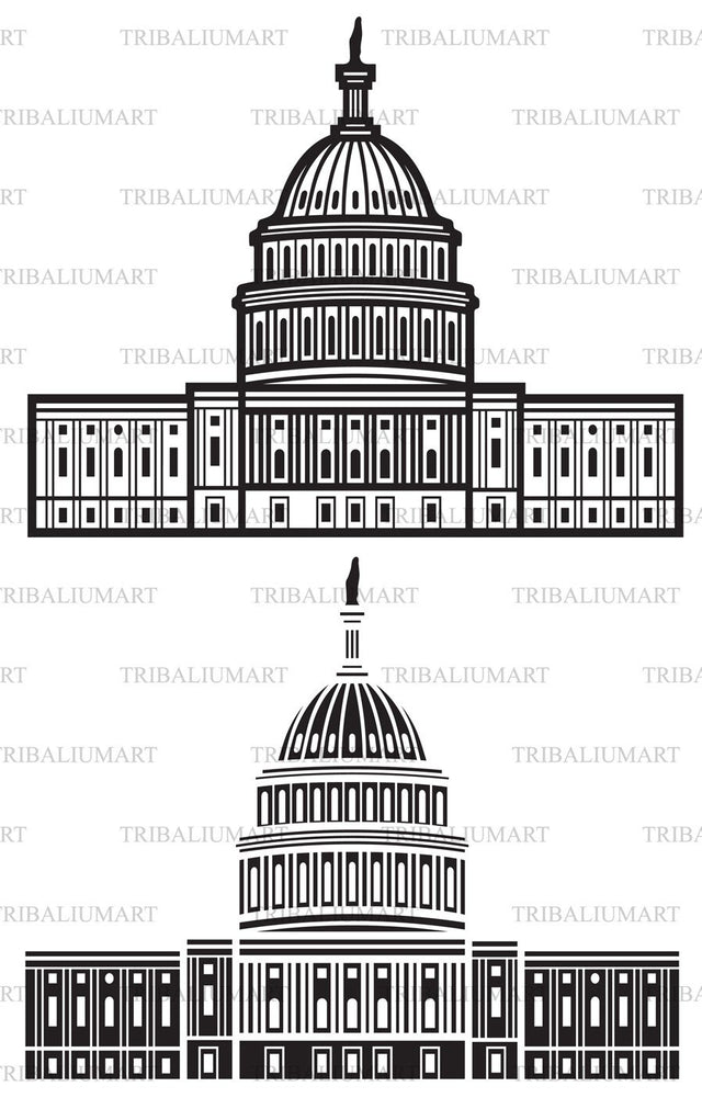 United States Capitol (Washington D.C.) SVG TribaliumArtSF 