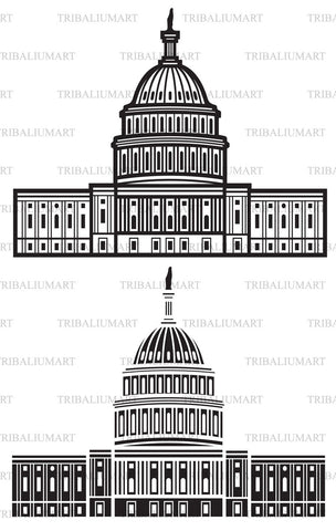 United States Capitol (Washington D.C.) SVG TribaliumArtSF 
