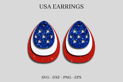 United States Earrings SVG SVG SvgOcean 