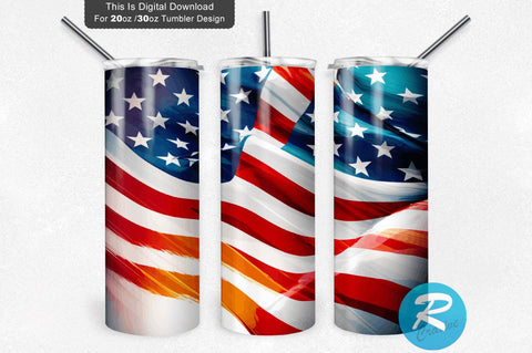 United States Flag US Flag 20 oz / 30 oz Tumbler PNG Sublimation Regulrcrative 