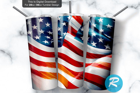 United States Flag US Flag 20 oz / 30 oz Tumbler PNG Sublimation Regulrcrative 
