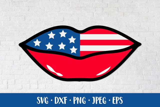 United States of America patriotic lips. 4th of July SVG SVG LaBelezoka 
