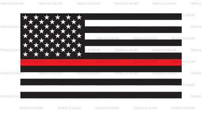 United States of America Thin Red Line (firefighter) flag SVG TribaliumArtSF 