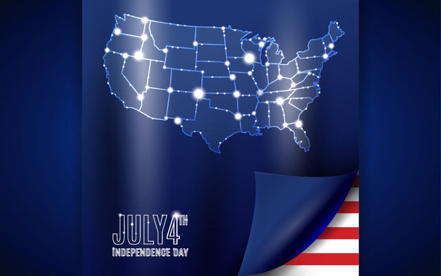 United States of America USA map outline with stars and lines abstract framework SVG naemmiah021 