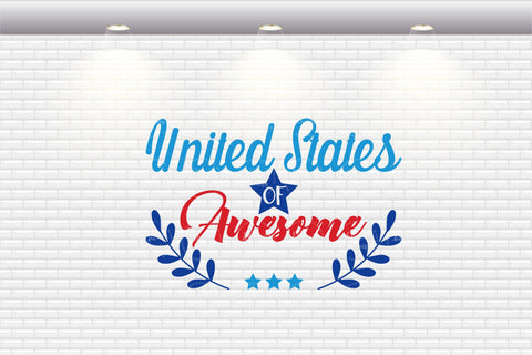 United States Of Awesome - SVG, PNG, DXF, EPS SVG Elsie Loves Design 