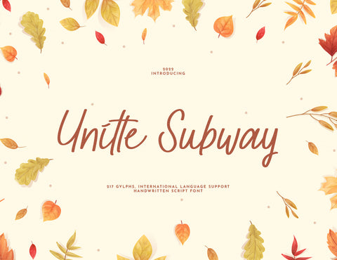 Unitte Subway Script Handwritten Font inferno.studio3 