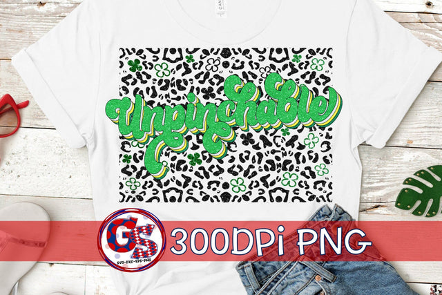 Unpinchable Retro Leopard Shamrock PNG for Sublimation-St. Patrick's Day Sublimation Greedy Stitches 