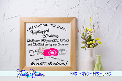 Unplugged Wedding SVG Family Creations 