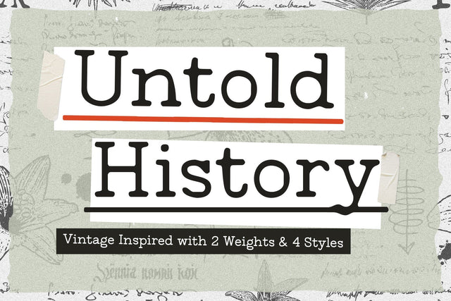 Untold History - Typewriter Font Font Arterfak Project 