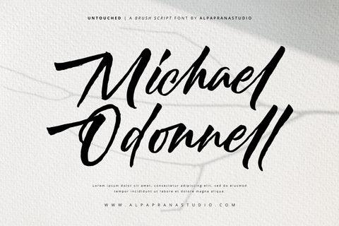 Untouched - Brush Script Font Font Alpaprana Studio 