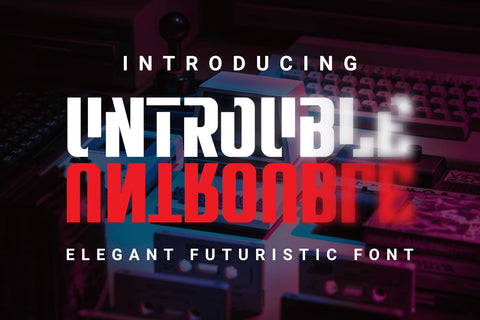 Untrouble - Elegant Futuristic Font Font Dumadistyle 