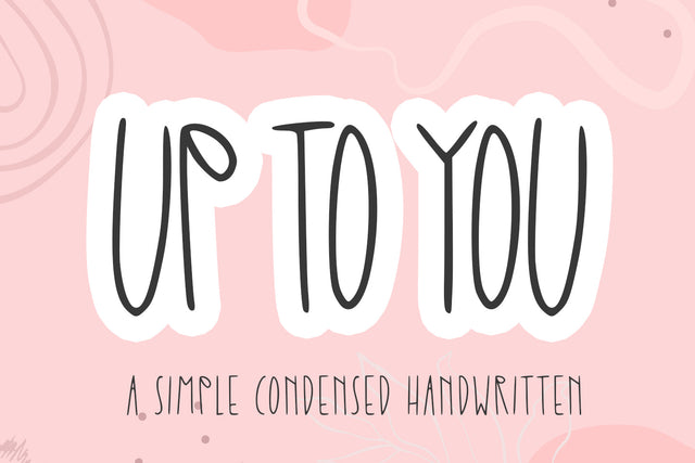 Up to You Font Abo Daniel Studio 