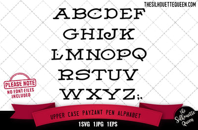 Upper Case Payzant Pen Alphabet alphabets - ABC letters SVG Loveleen Kaur 