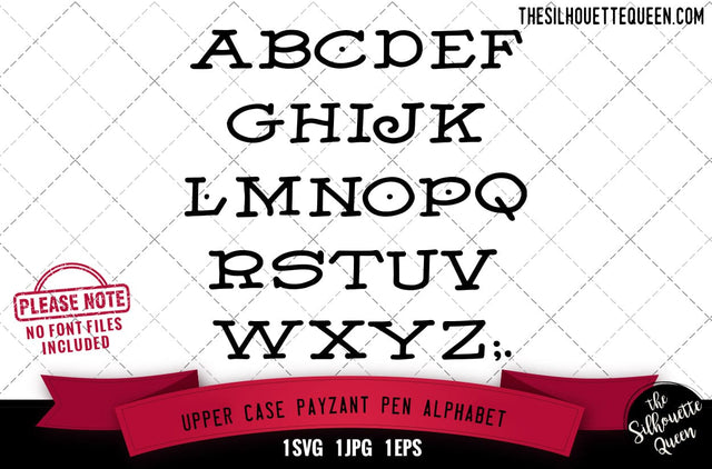 Upper Case Payzant Pen Alphabet alphabets - ABC letters SVG Loveleen Kaur 