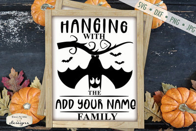 Upside Down Bat - Hanging With Family - Halloween SVG SVG Ewe-N-Me Designs 