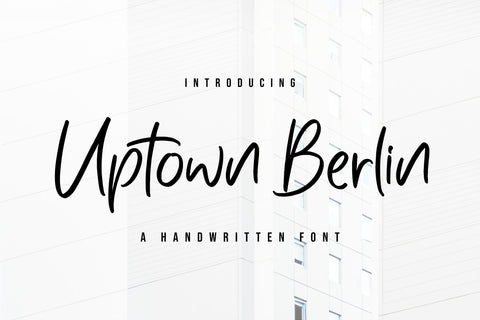 Uptown Berlin Handwritten Font Font Paily Studio 