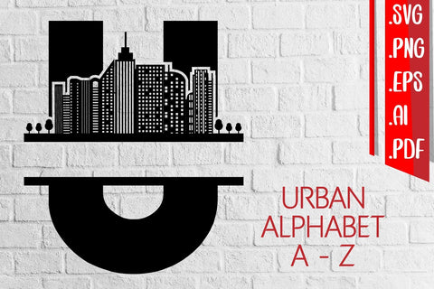 Urban City Alphabet A-Z svg eps ai png pdf SVG zafrans studio 