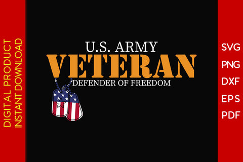 U.S. Army Veteran Defender Of Freedom SVG PNG PDF Cut File SVG Creativedesigntee 